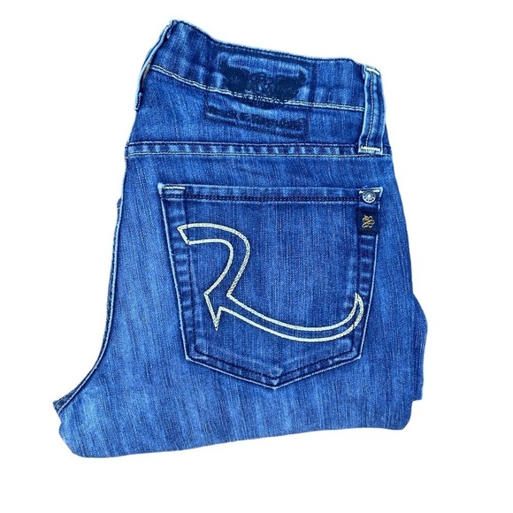 Rock & Republic Embroidered Jeans Size 29 Blue - Picture 3 of 5